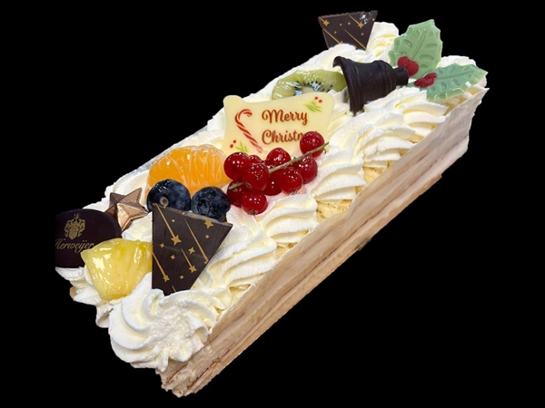 Slagroomschnitt Kerst